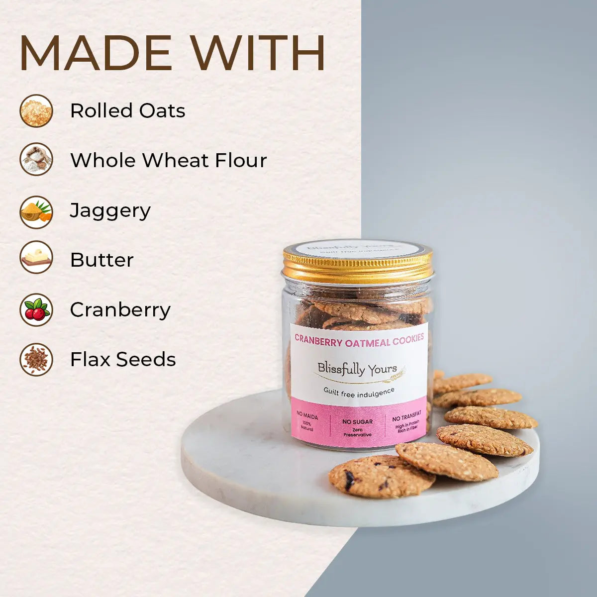 Oatmeal Cranberry Cookies Blissfully Yours