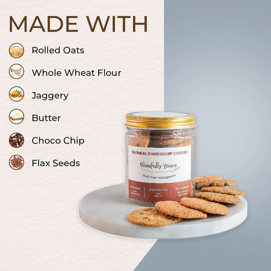 Oatmeal Choco chip Cookies Blissfully Yours