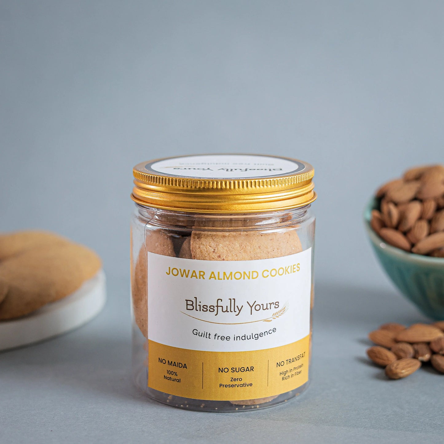 Jowar Almond Cookies Blissfully Yours
