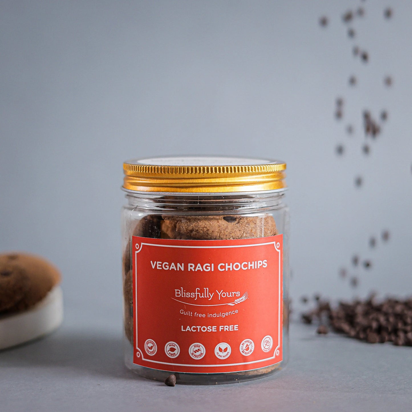 Vegan Ragi Choco-Chip Cookies Blissfully Yours