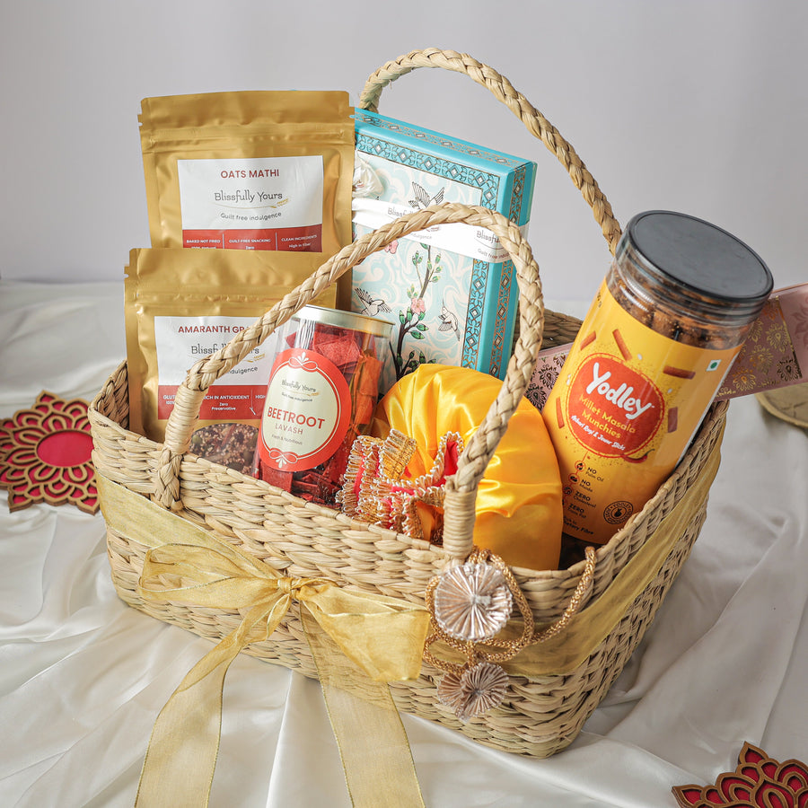 AABHA Premium gifting basket filled with assortment goodies Product vendor