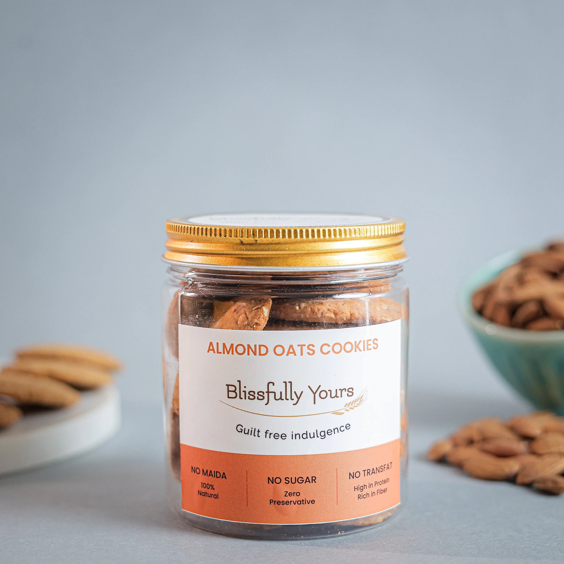 Almond Oats Cookies Blissfully Yours