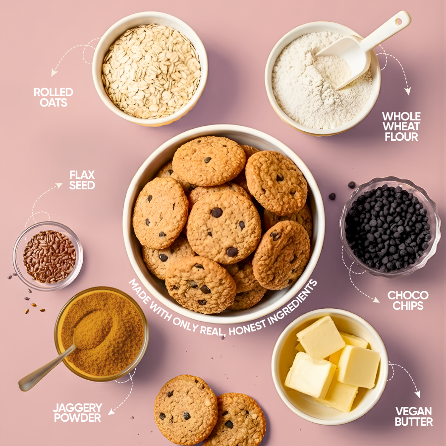 Vegan Oatmeal Choco chip Cookies Product vendor