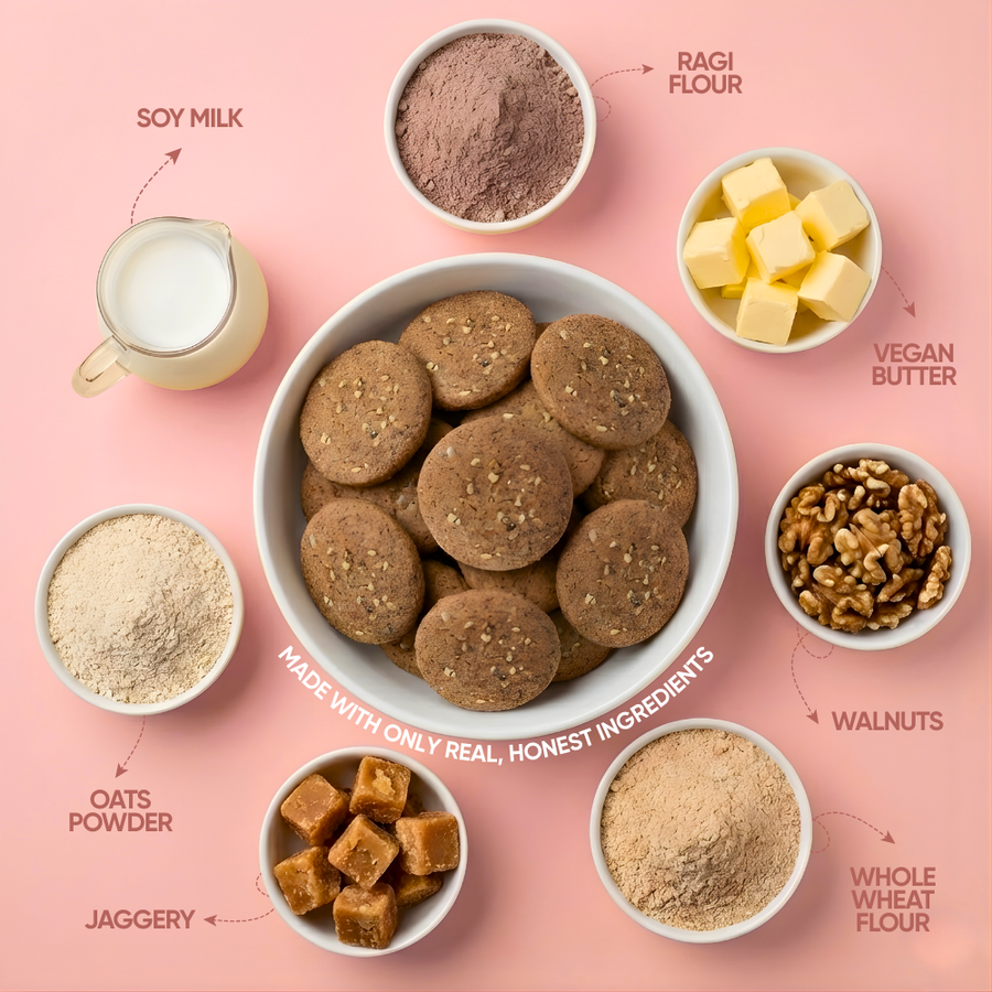 Vegan Ragi Walnut Cookies Product vendor