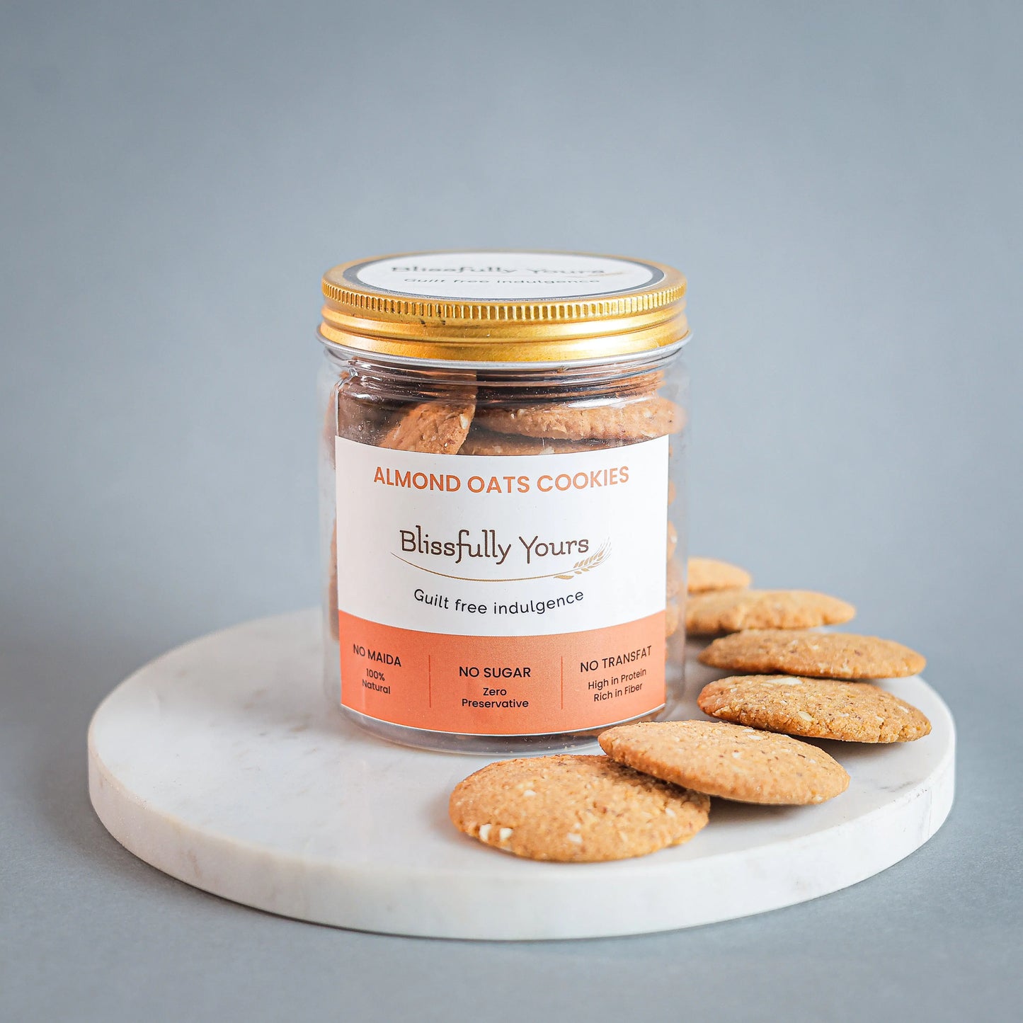 Almond Oats Cookies Blissfully Yours