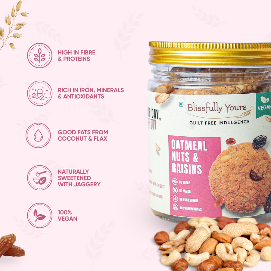 Vegan Oatmeal Nuts & Raisins Cookies Product vendor