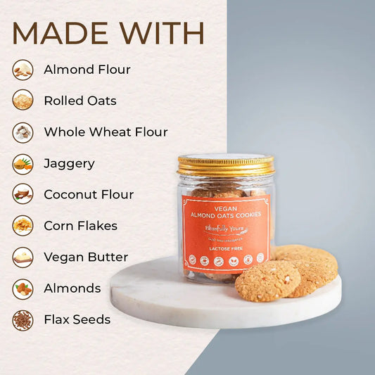 Vegan Almond Oats Cookies Blissfully Yours