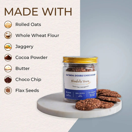 Oatmeal Double Chocochip Cookies Blissfully Yours