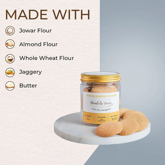 Jowar Almond Cookies Blissfully Yours