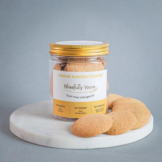 Jowar Almond Cookies Blissfully Yours