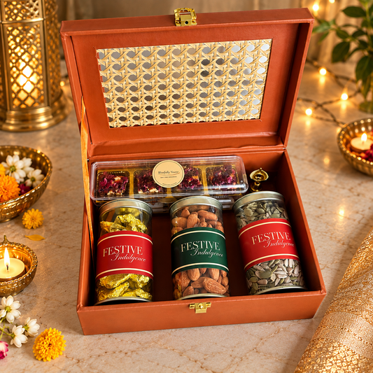 Shubh Laabh – Premium Diwali Gift Box with Almonds, Seeds & Festive Treats | Blissfully Yours Product vendor