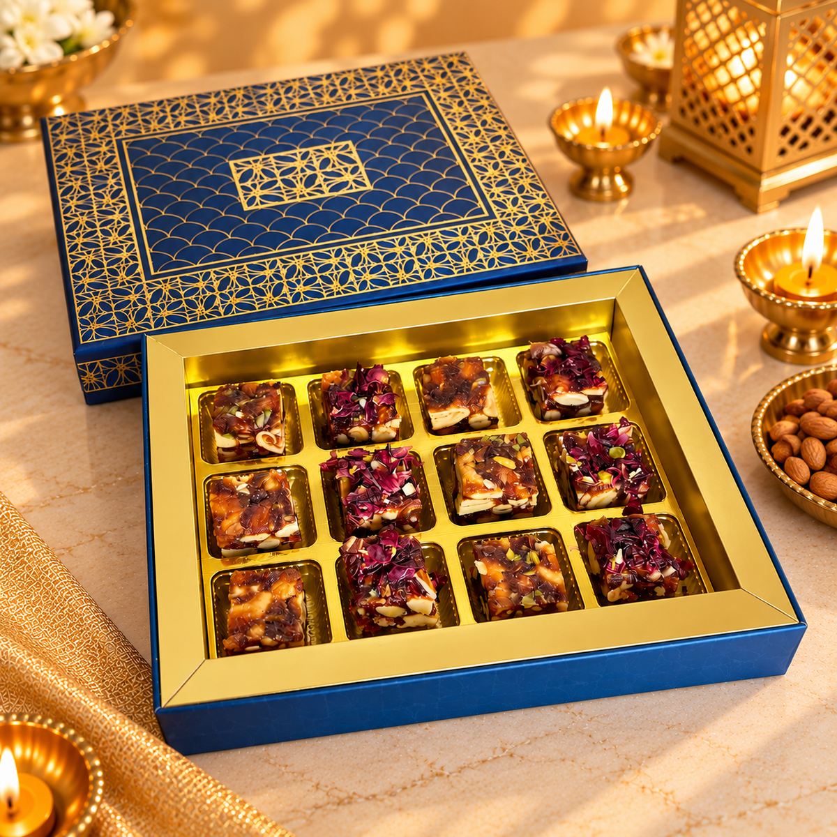 Ullas – 12-Piece Festive Nut Treats Gift Box | Blissfully Yours Product vendor