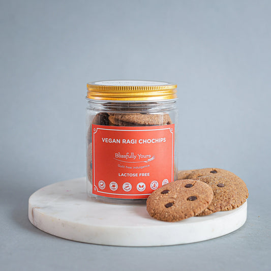 Vegan Ragi Choco-Chip Cookies Blissfully Yours